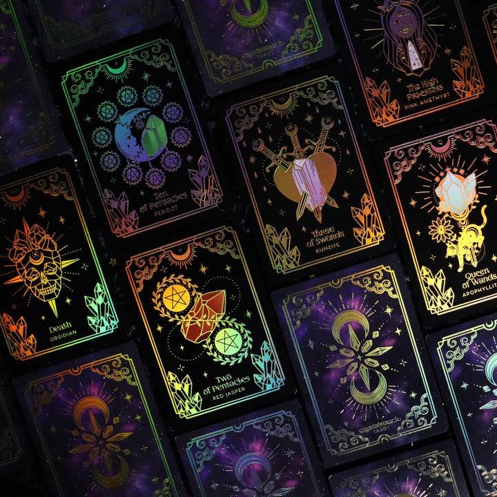 Moonstruck Crystals - Wholesale Tarot Cards - GOLD Crystalstruck Tarot© Card Deck