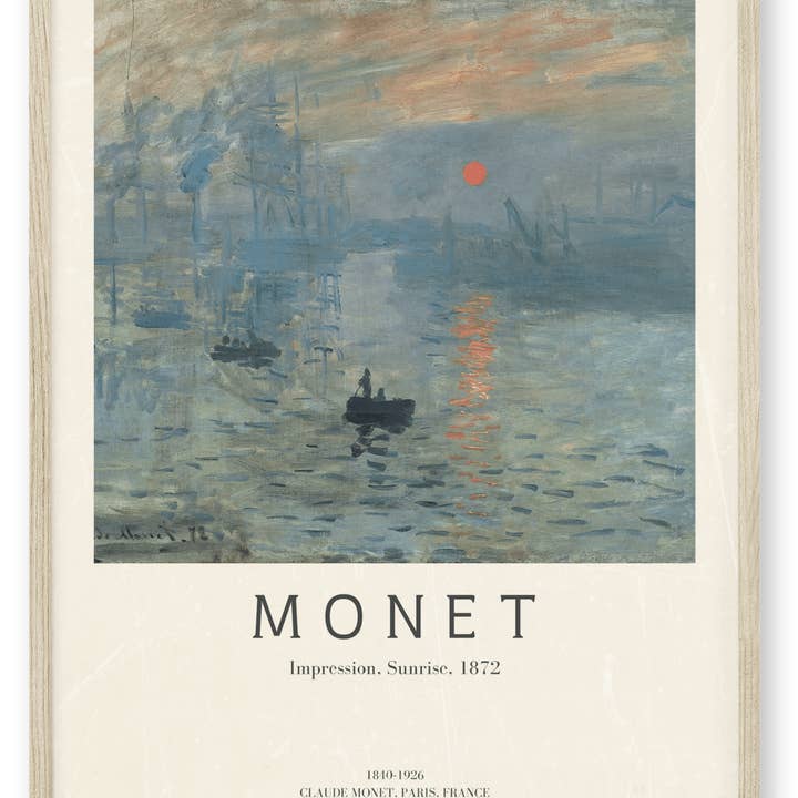 Knot & Soul - Vendita all'ingrosso Stampa artistica - Monet - Impressione, alba