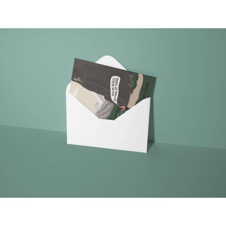 Katiebird Prints - Wholesale Birthday Card - Old-Climber - Funny Birthday - Rock Climbing Card - Aging8