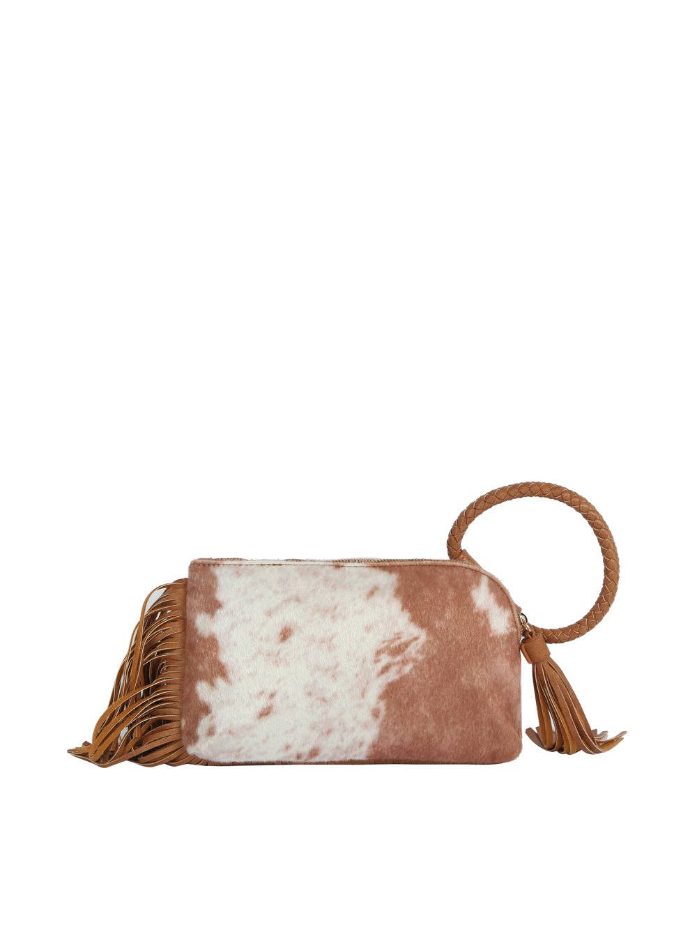 Handbag Factory Corp – wholesale Clutch bag – women's – Western Fringe Cowhide Ring Clutch3
