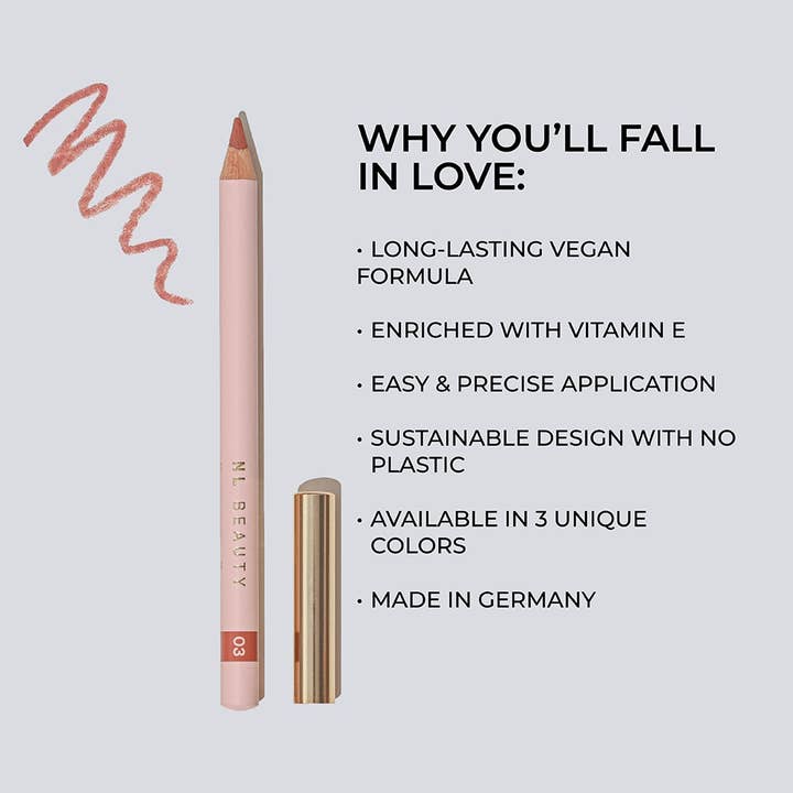NL Beauty - Wholesale Lip Liner/Pencil - Long Lasting Lip Pencil, Enriched With Vitamin Е- 03 PASSION