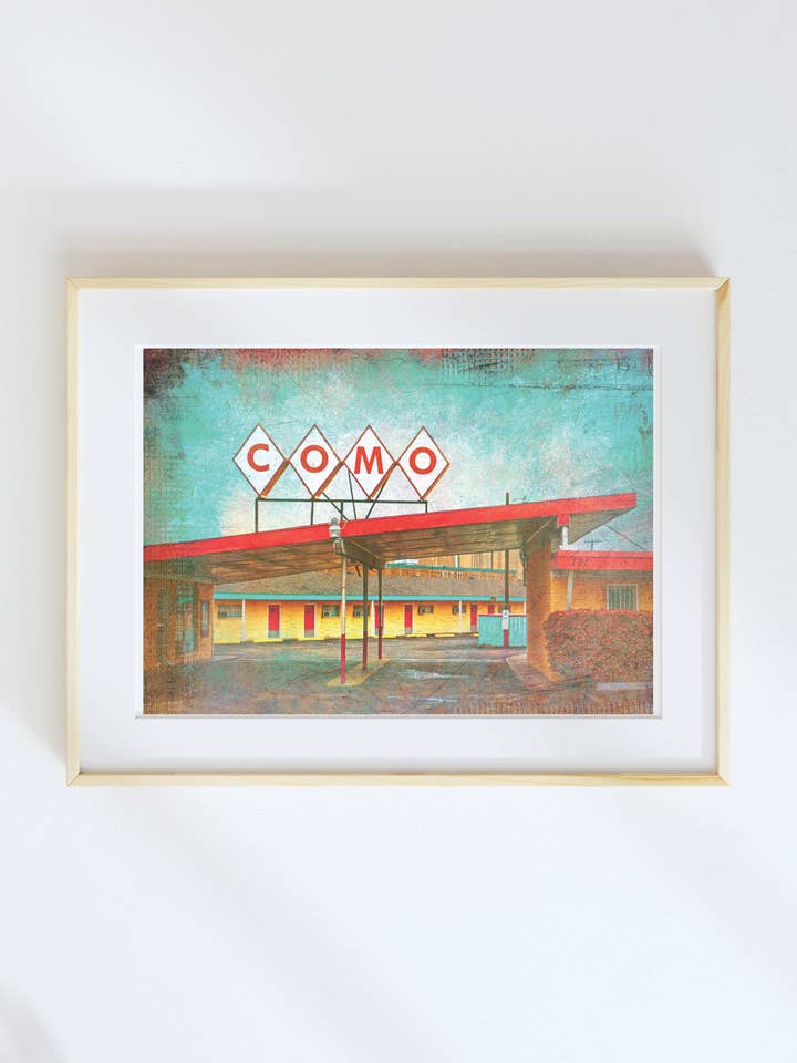 11x14 Richardson, Texas Como Motel pour la vente par Lone Chimney Mercantile