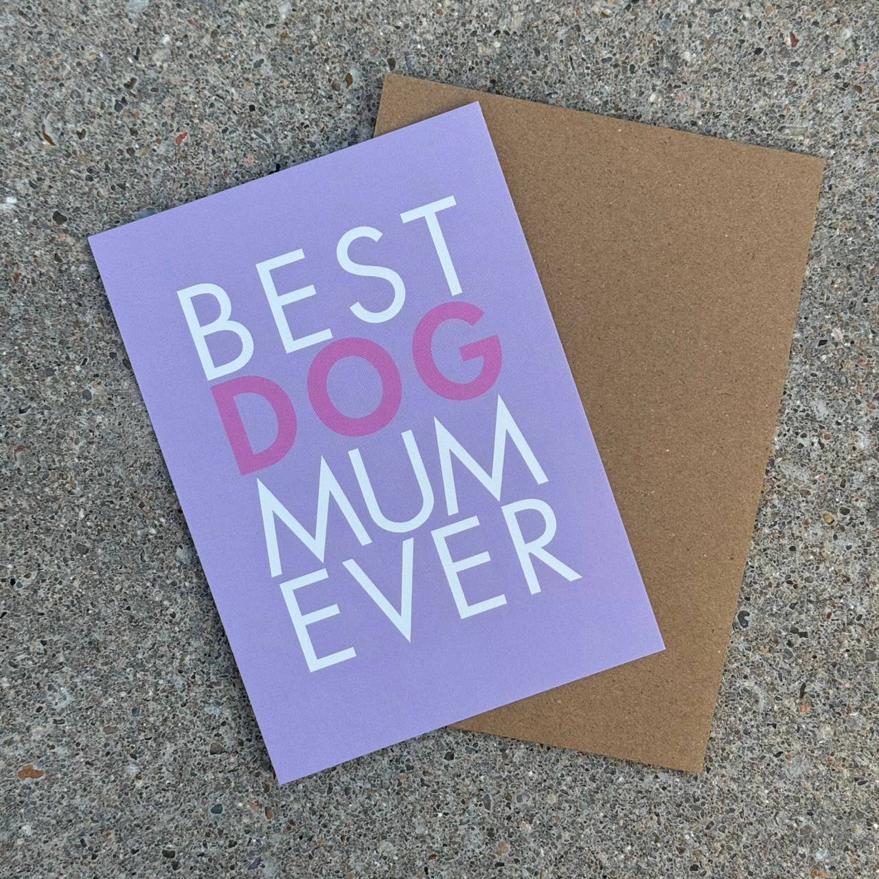 LOLLYPOPARTSTUDIO – Engroshandel Hverdagshilsen kort – Kort « Bedste Hundemor Nogensinde »3