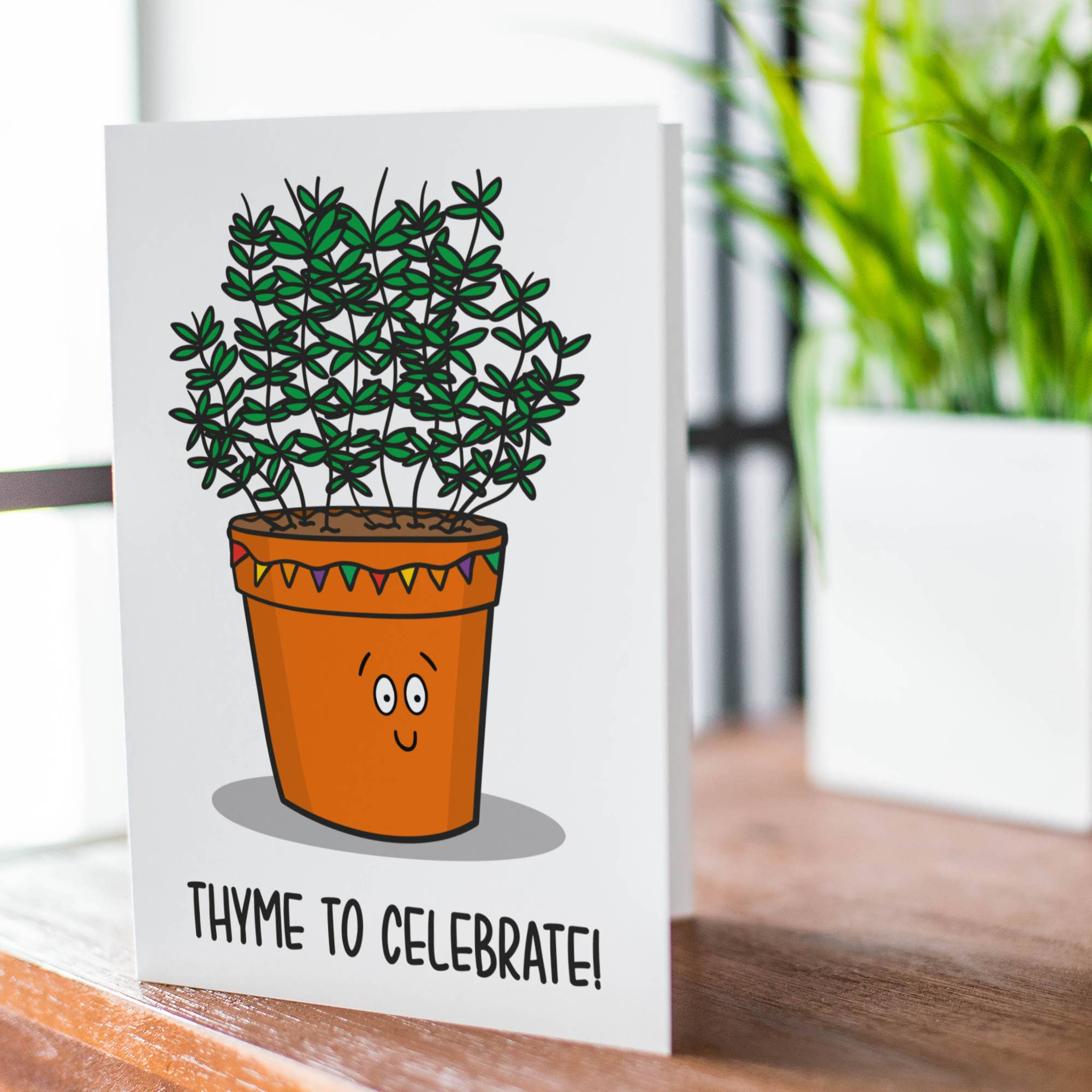 TeePee Creations - Wholesale Congratulations Card - Thyme To Celebrate Time Pun Congratulations A6 Card2