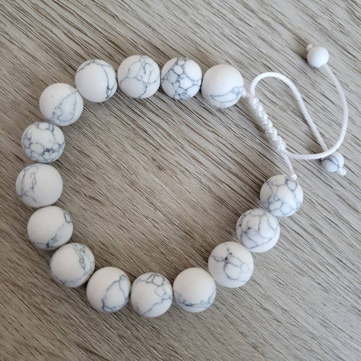 BRANCO HOWLITE MATE 12MM PULL por atacado de Naturally Stoned