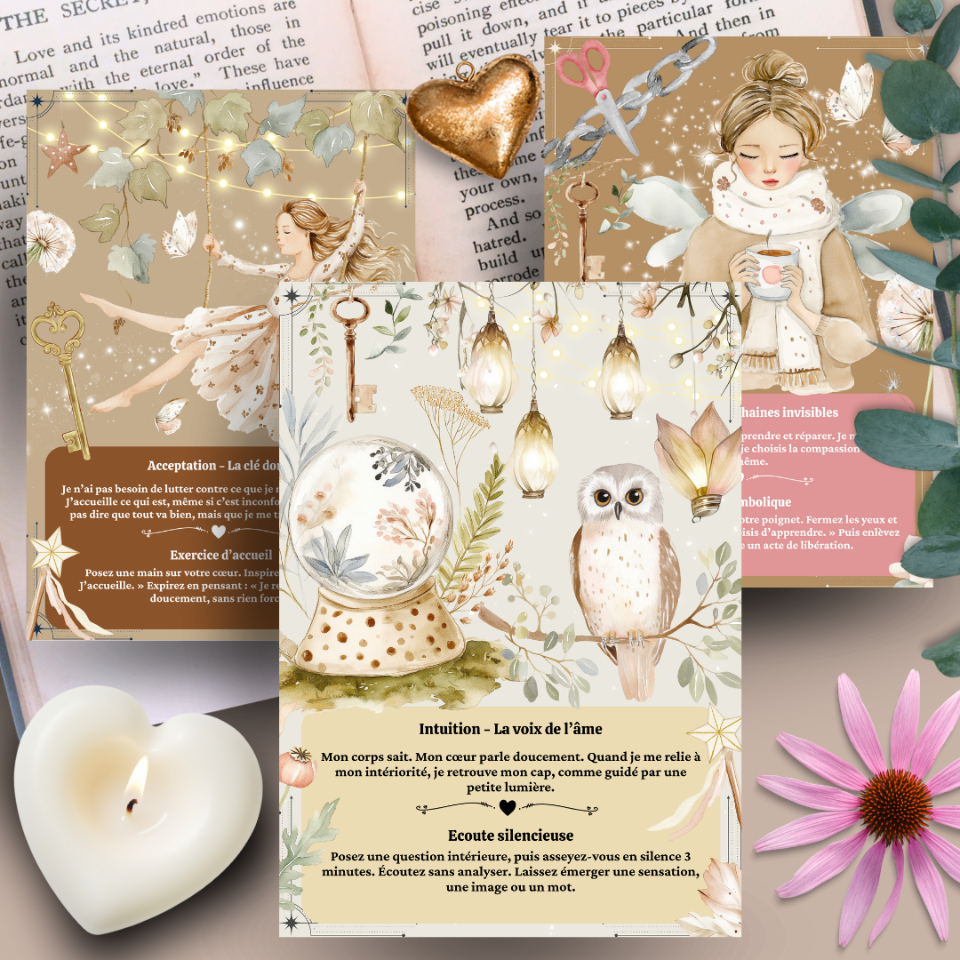 Les Moonettes – wholesale Tarot cards – 32 Enchanted Emotion Cards and Storage Pouch10