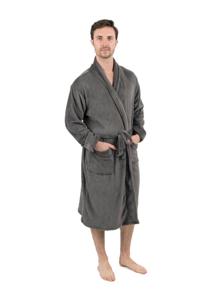 Leveret Pajamas - Wholesale Robe - Men's - Mens Fleece Robe for Winter8