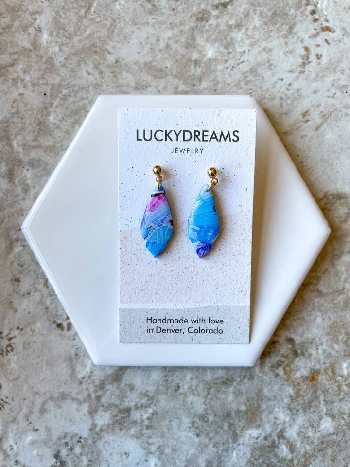 Clay Earrings- The Felicity- Hypoallergenic- Lightweight - Handmade- Statement Jewelry4 for wholesale by LuckyDreams