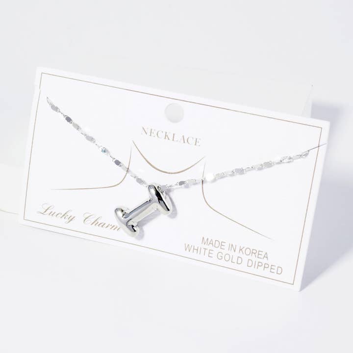 OHBOOBA DESIGN - Wholesale Pendant/Charm Necklace - 18K Gold Dipped Brass Bubble Initial Pendant Necklace31