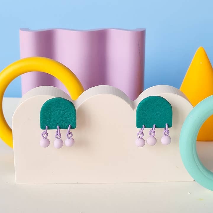 Mono - Wholesale Dangle Earrings - colorful patterned handmade clay earrings in 19 varieties10