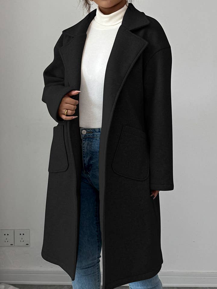 Kragefri lång trenchcoat för wholesale av Aria Romance