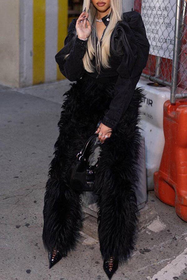 MB Fashion Wholesale - Wholesale Pants - Women's - MB FASHION CASUAL HIGH WAIST FUR PANTS 6191LY18