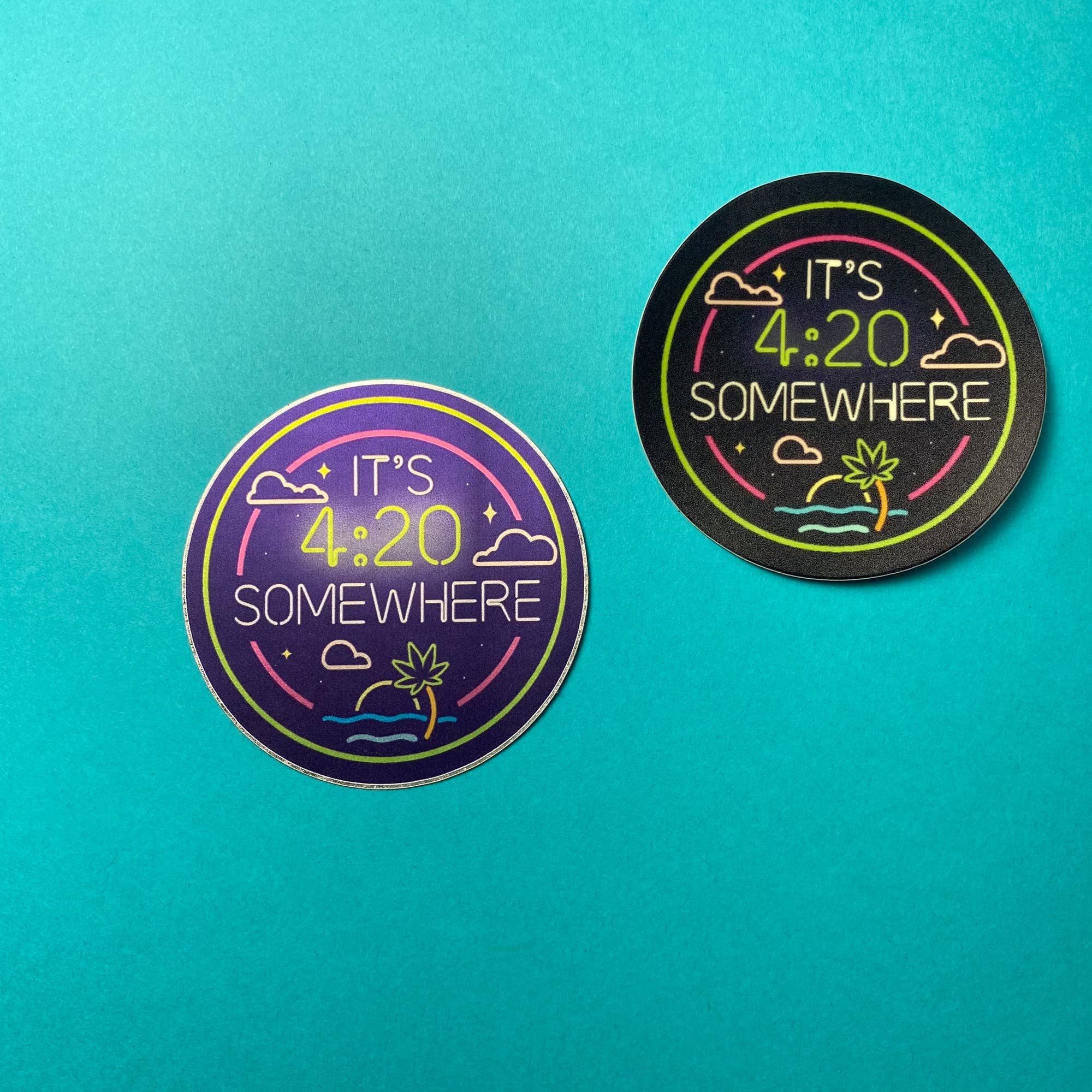 Chelzart - Wholesale Sticker - It's 4:20 Somewhere Sticker | Gifts For Stoners |7