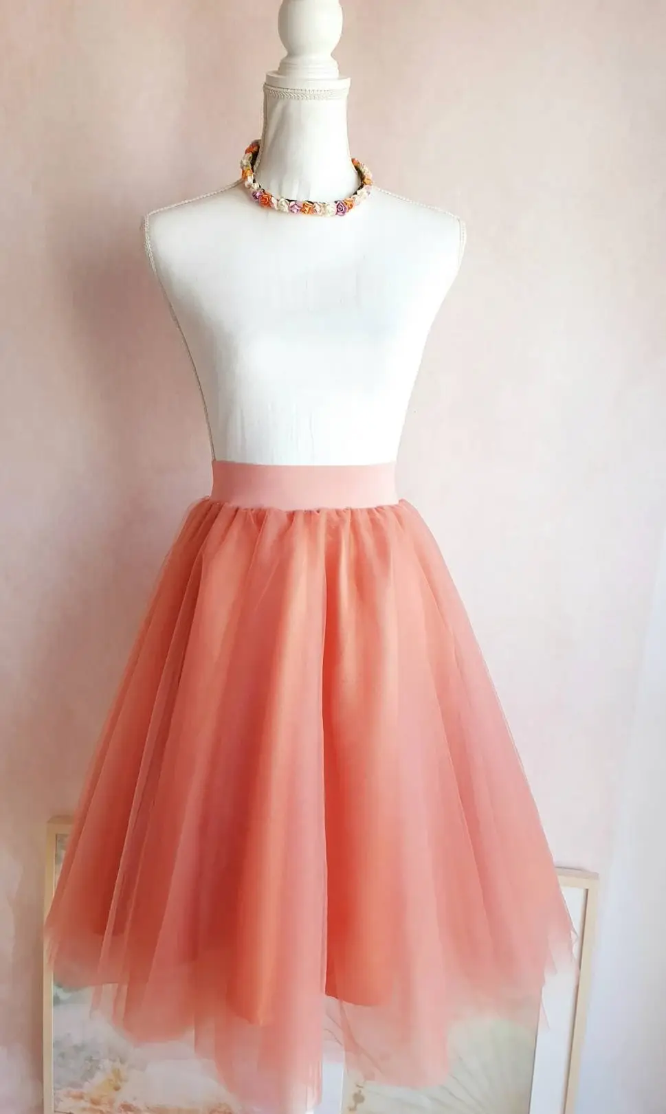 Dumpi Boutique - Wholesale Skirt - Women's - Dusty Coral Tutu Midi Skirt2