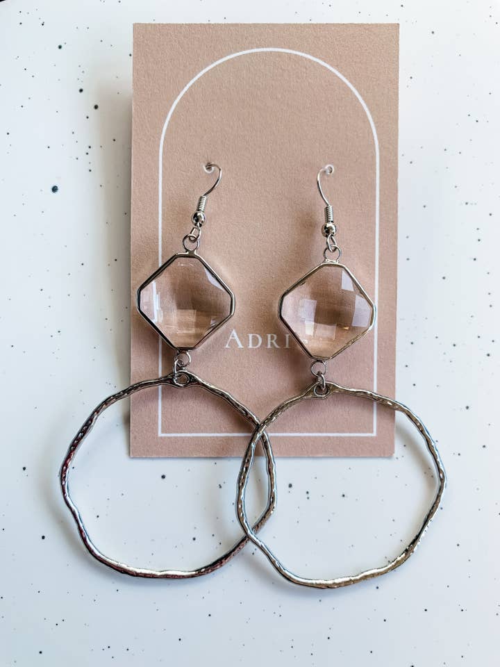 Bezel Hoop Dangle for wholesale by Adri’s