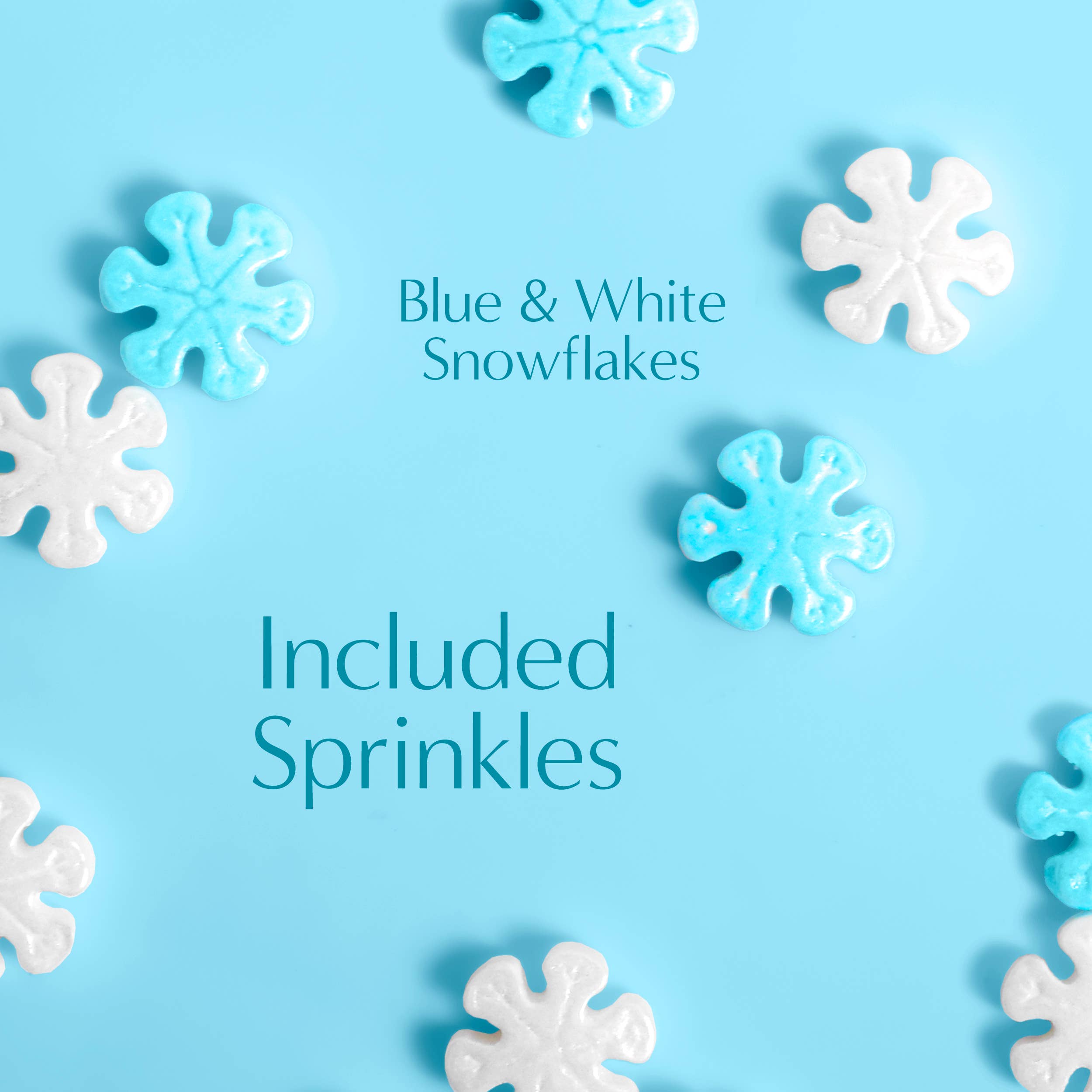 Sprinklemania – wholesale Strössel – Sprinklemania Sprinkles: Snöflingor, 3,5 oz kub2