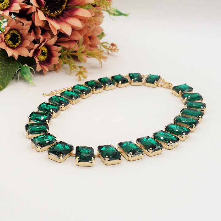 Daemon srls - Wholesale Beaded/Pearl Necklace - MARGOT collier con pietre sfaccettate - gold28