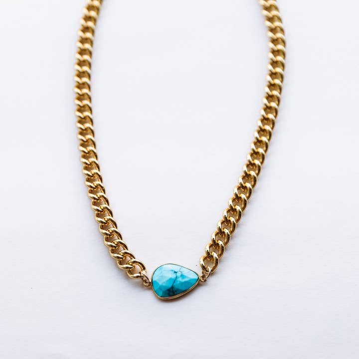 The Turquoise Cuban Necklace for wholesale by Jay Nicole Designs