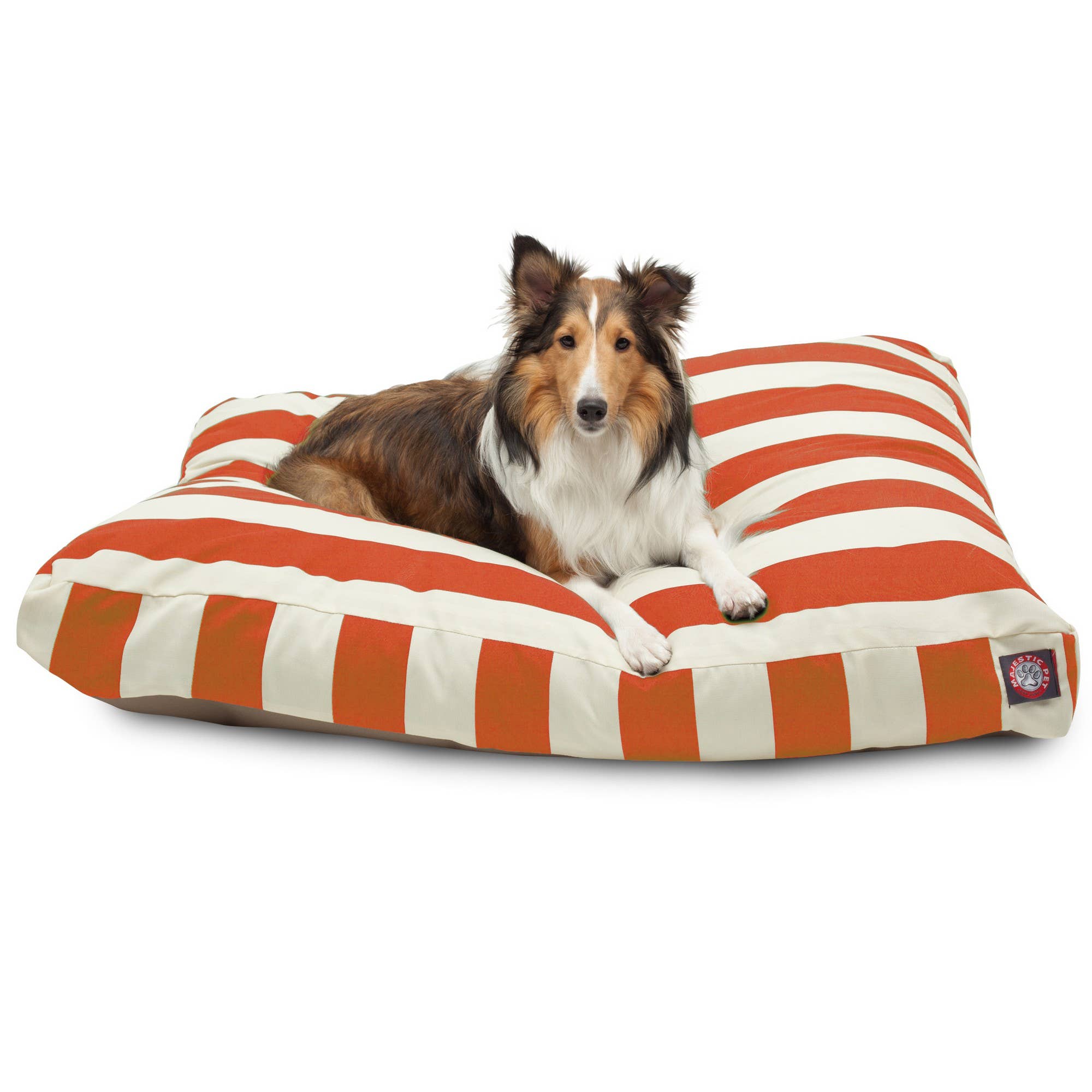 Majestic Pet Products - Vente Panier – chien - Panier rectangle pour chien en mousse à mémoire déchiquetée à rayures verticales15