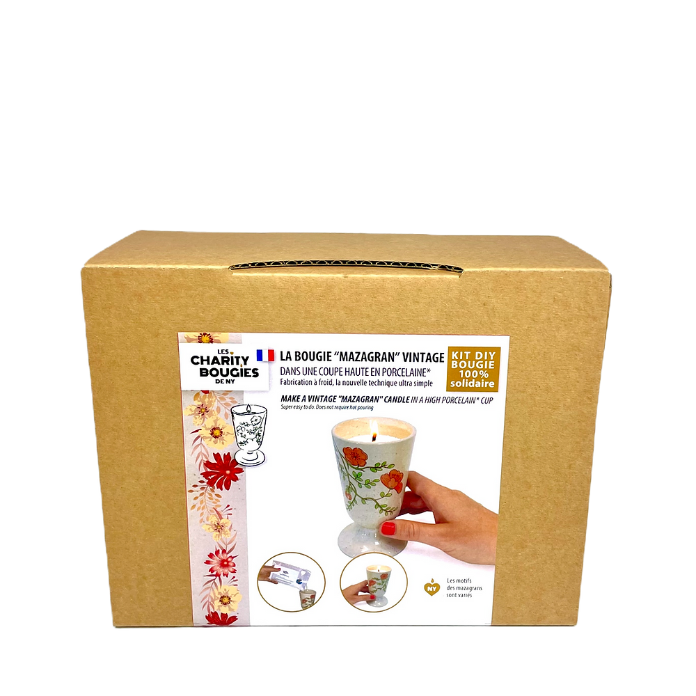 CHARITY BOUGIES DE NY - Wholesale DIY Craft Kit - Kit to create a candle in a vintage Mazagran1