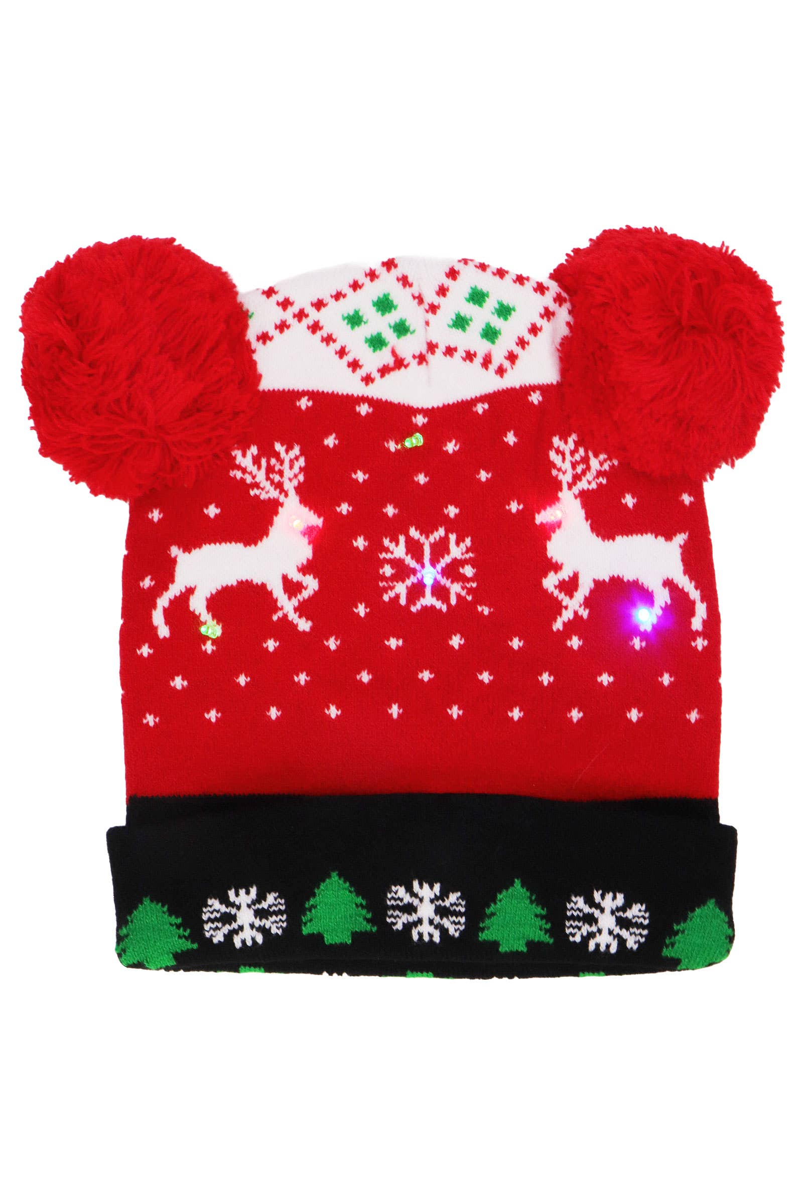 ASSORTI Kerstmis LED Lichtgevende Dubbele Pom Pom Muts voor groothandel op Faire7