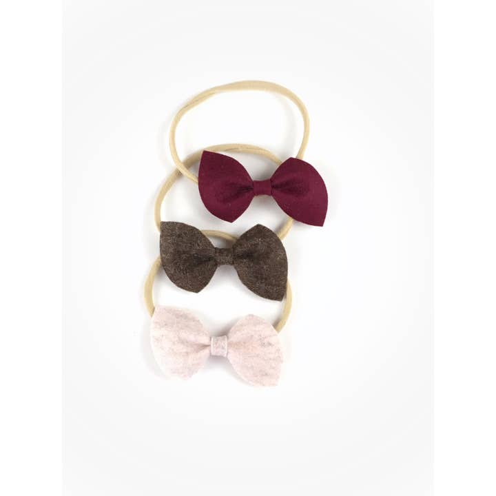 Jazy and Eve - Wholesale Fashion Headband - Baby - Felt Headband Set, Felt Bows Headbands, merino felt bows