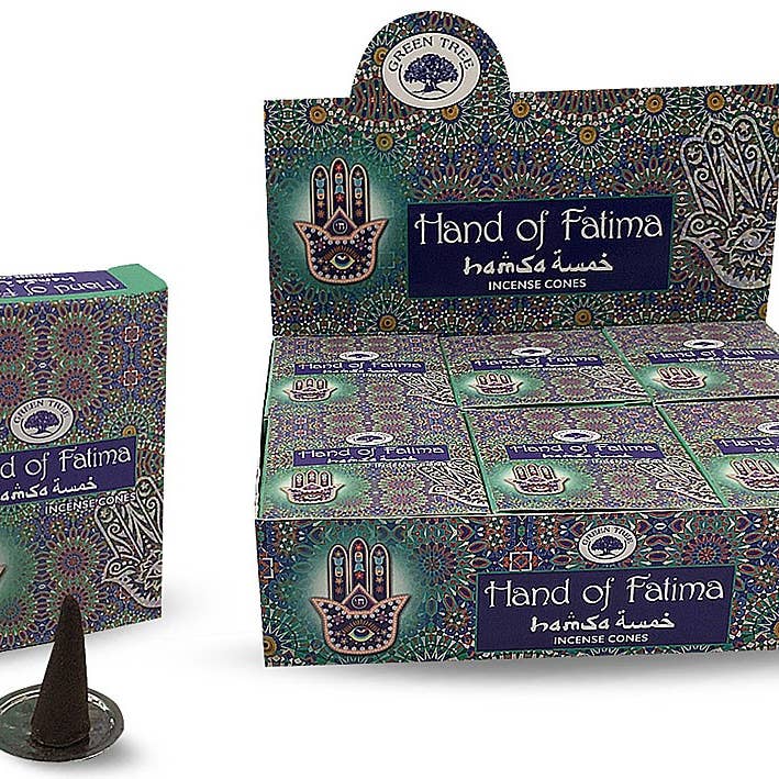 Cono a mano in zinco Fatima Gr Tree 10c (12 unità) per la vendita all'ingrosso da parte di Esoterica Arte