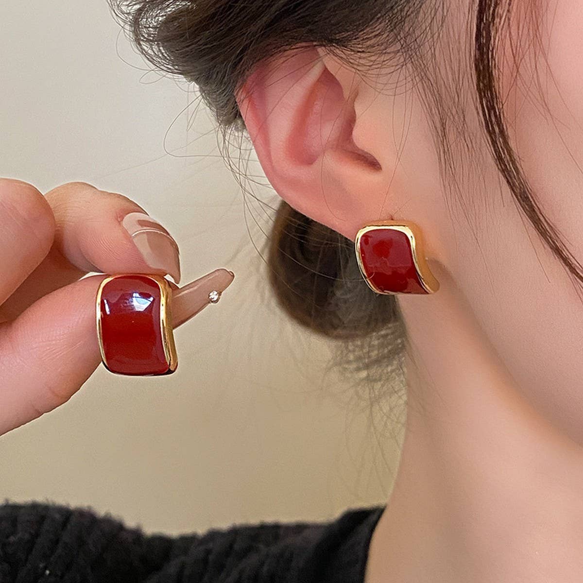 ACCITY - Wholesale Stud/Post Earrings - RETRO OIL DROP CASUAL VERSATILE EARRINGS_CWASC13260