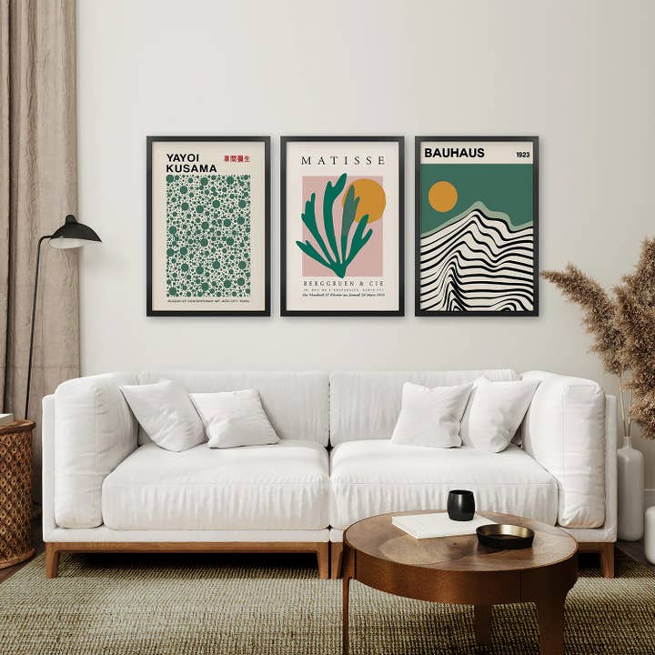 Art Lane - Wholesale Art Print - Sage Green Wall Art Print. Bauhaus, Kusama, Matisse Style
