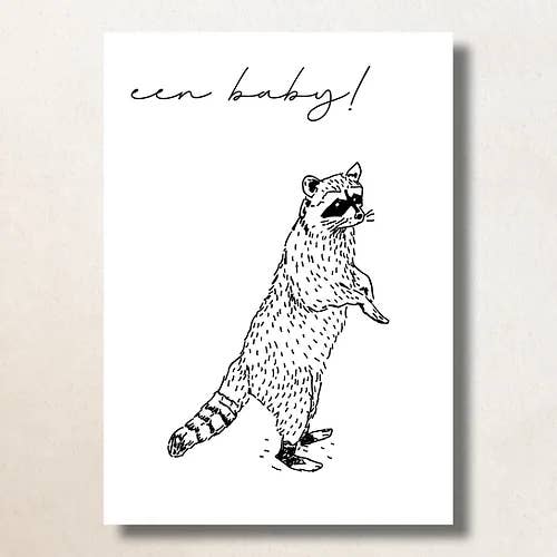 Raton laveur/A6/Carte pour la vente par Bijzondere Kaartjes