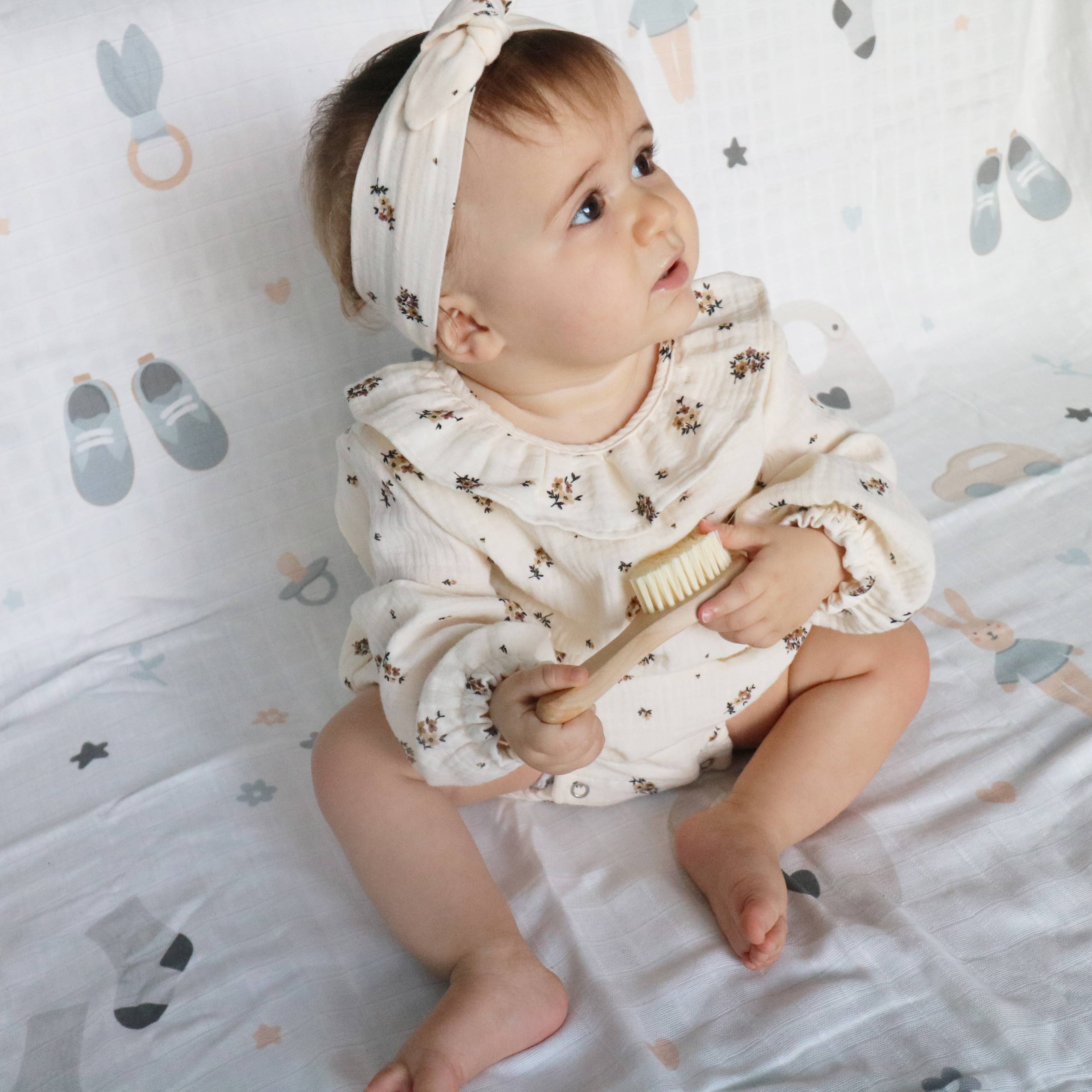 Petit Martin - Wholesale Bodysuit (Non-Footed) - Baby - CHOCOLATE FLOWER ROMPER5