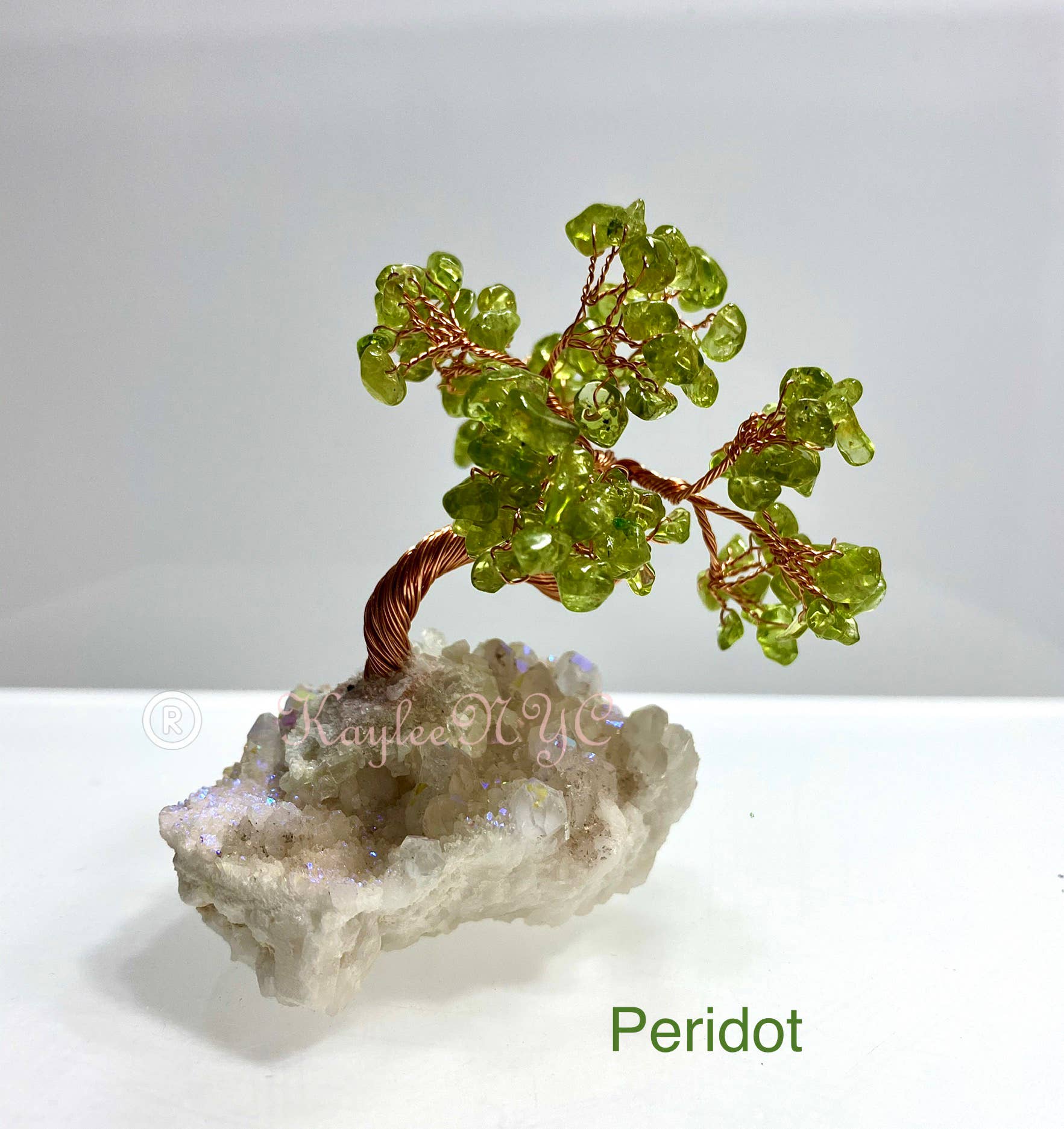 KayleeNYC - Wholesale Spiritual Stone/Crystal - Bonsai Tree with Angel Aura Base Crystal3