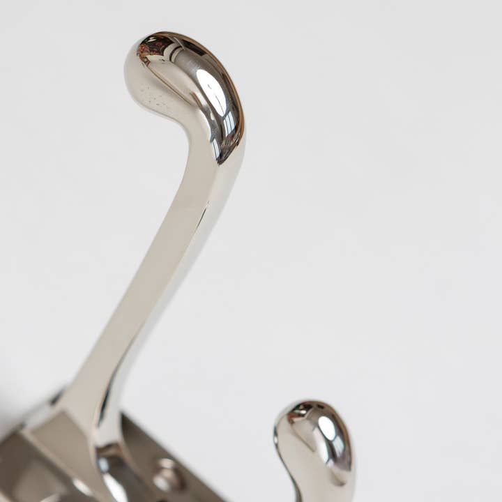 Brass bee – wholesale Wall hook – Solid Brass square Coat Hook - Nickel Finish2