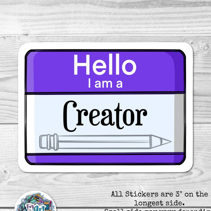 Hallo, ich bin ein: Schöpfer für den Großhandel von For Art Sake Stickers