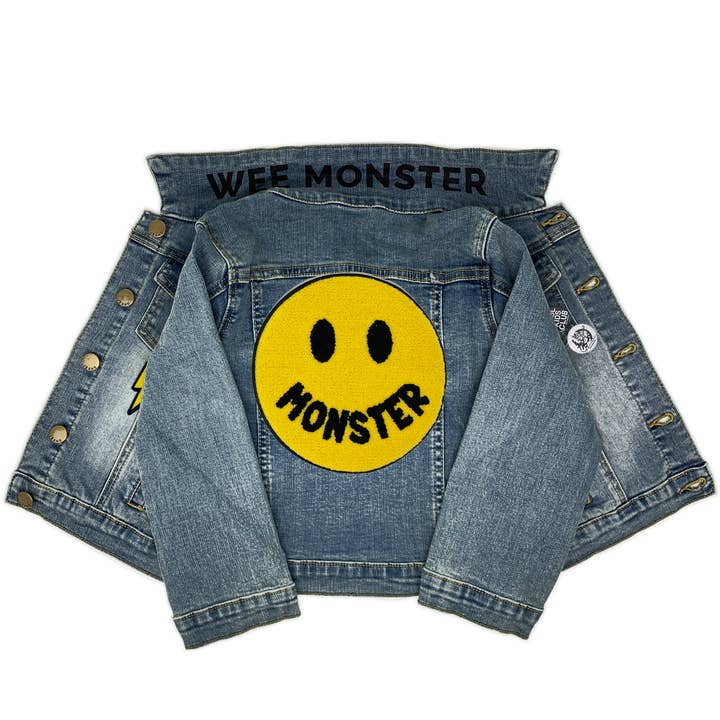 MONSTER Blå Denimjakke for engroshandel hos Wee Monster