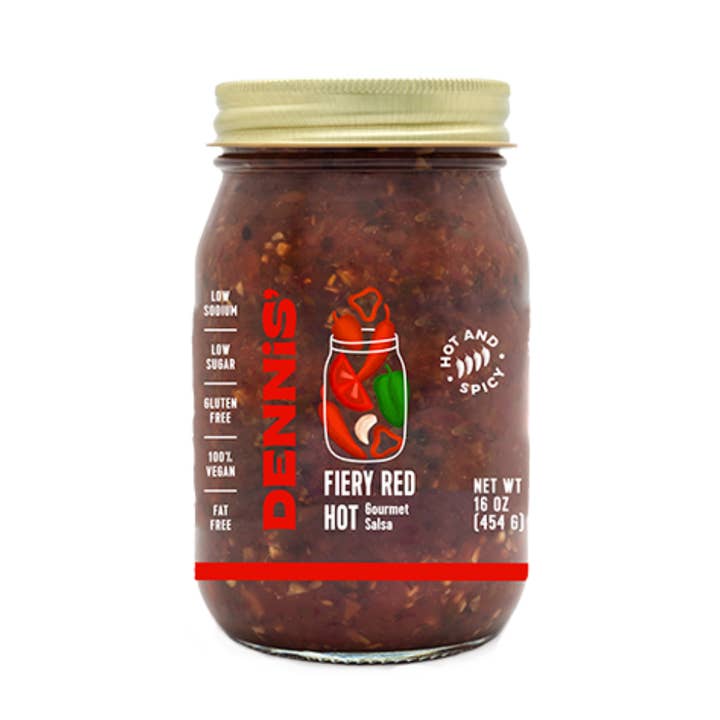 Dennis’ Fiery Red Salsa – Hot for wholesale by Reva Foods, LLC