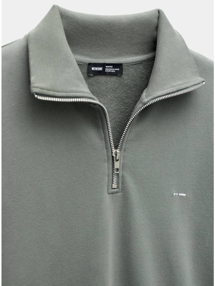 wetheknot - Wholesale Sweatshirt - Unisex - Half-zip sweatshirt (grey) — Organic cotton2