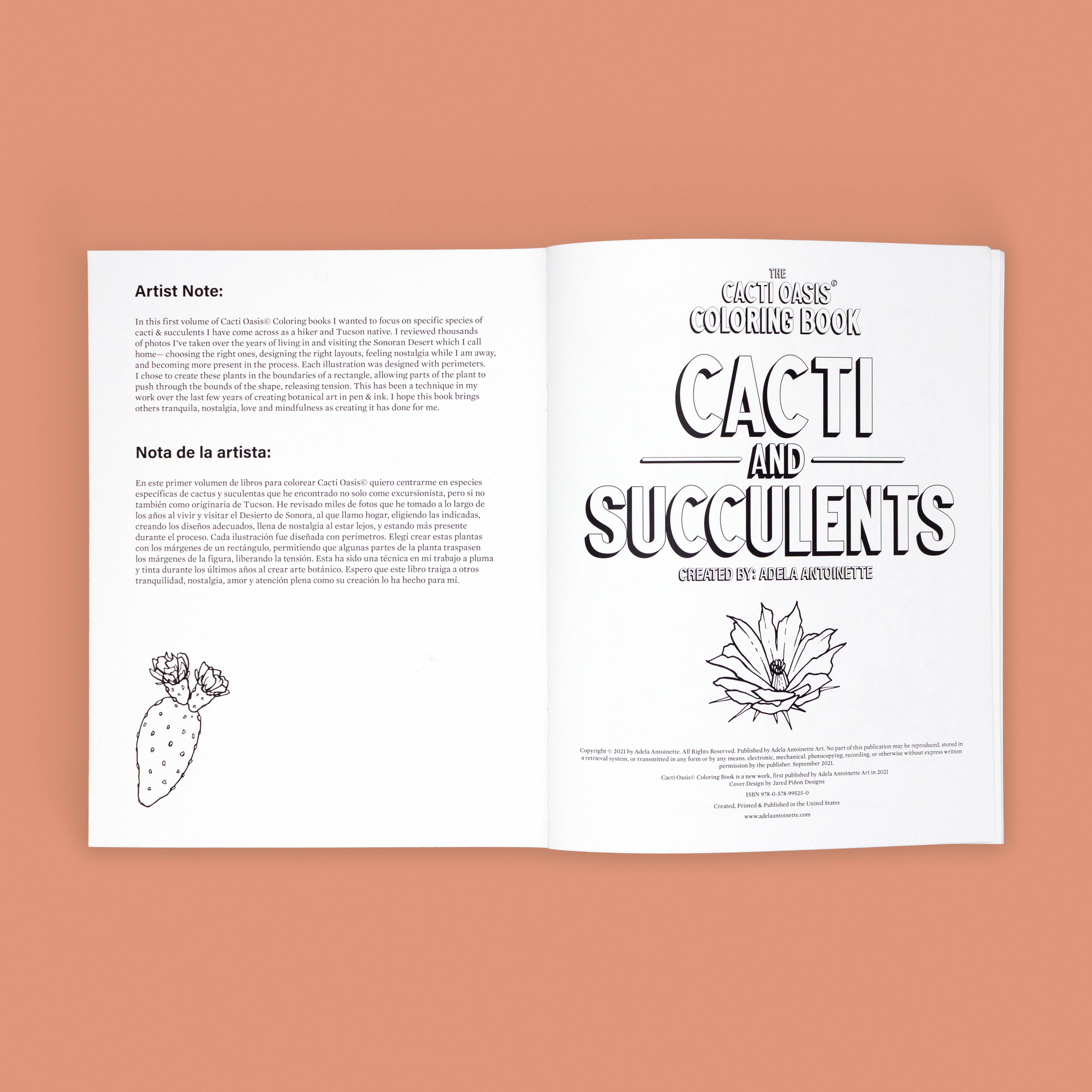 Cacti Oasis© - Wholesale Coloring & Activity Book - Adult - The Cacti Oasis© Coloring Book: Cacti & Succulents8