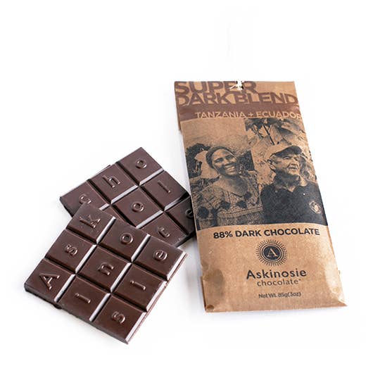 Askinosie Chocolate – wholesale Chocolate bar – 88% Super Dark Blend Chocolate Bar (POP of 15)2