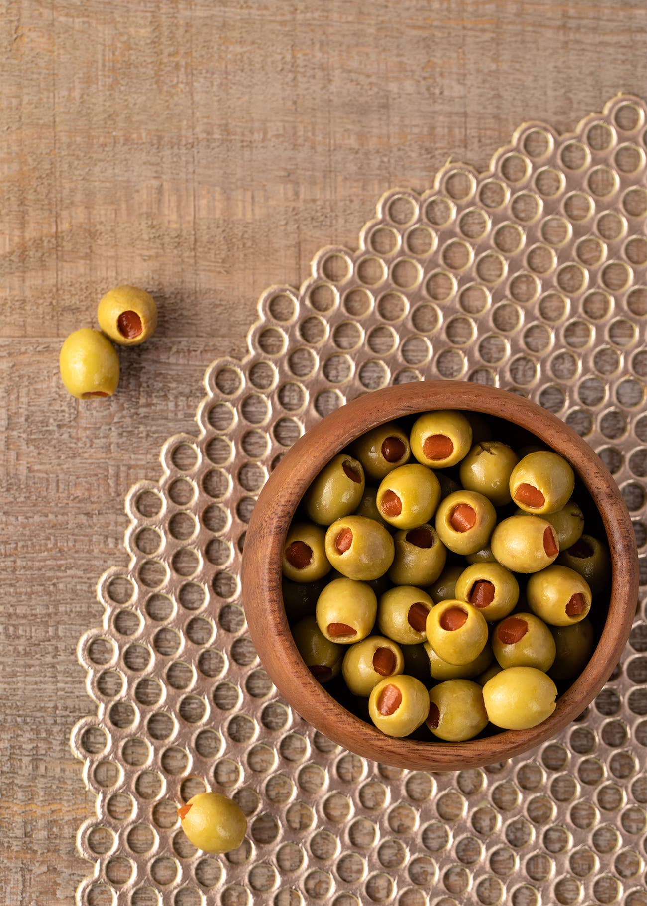 Zibari Foods - Wholesale Olives - Green Olives Stuffed With Pimiento Paste3