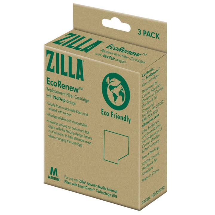 Petdropshipper - Wholesale Pet Supplement - Not Cat/Dog - Zilla EcoRenew Filter Cartridges 1ea/Medium 3 pk2