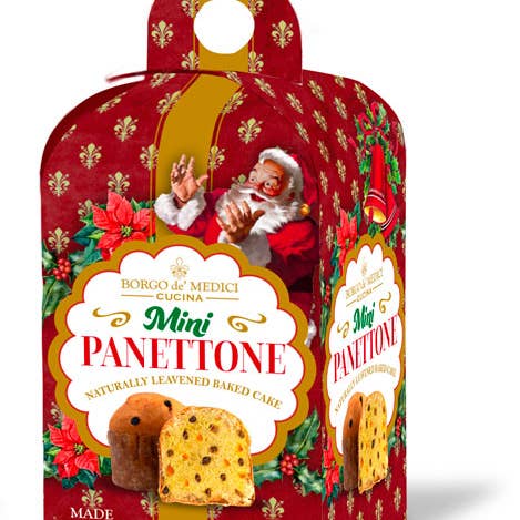 BORGO DE MEDICI USA – wholesale Kakmix – 80g Mini Panettone ”Placera hållare box” Hylla Ready Tray (12 p3