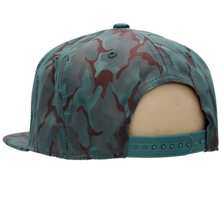Cap Zone – wholesale Keps med platt skärm – Herr – Dope Gold Logo Präglad Camo Flat Bill Snapback