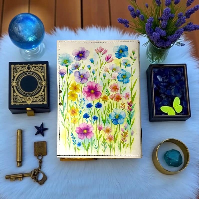 Leatherooze - Vente Journal intime - Grimoire en cuir fait main, livre des ombres rechargeable7