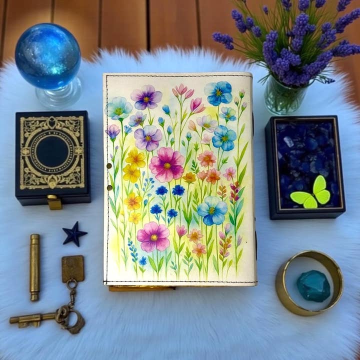 Leatherooze - Vente Journal intime - Grimoire en cuir fait main, livre des ombres rechargeable7