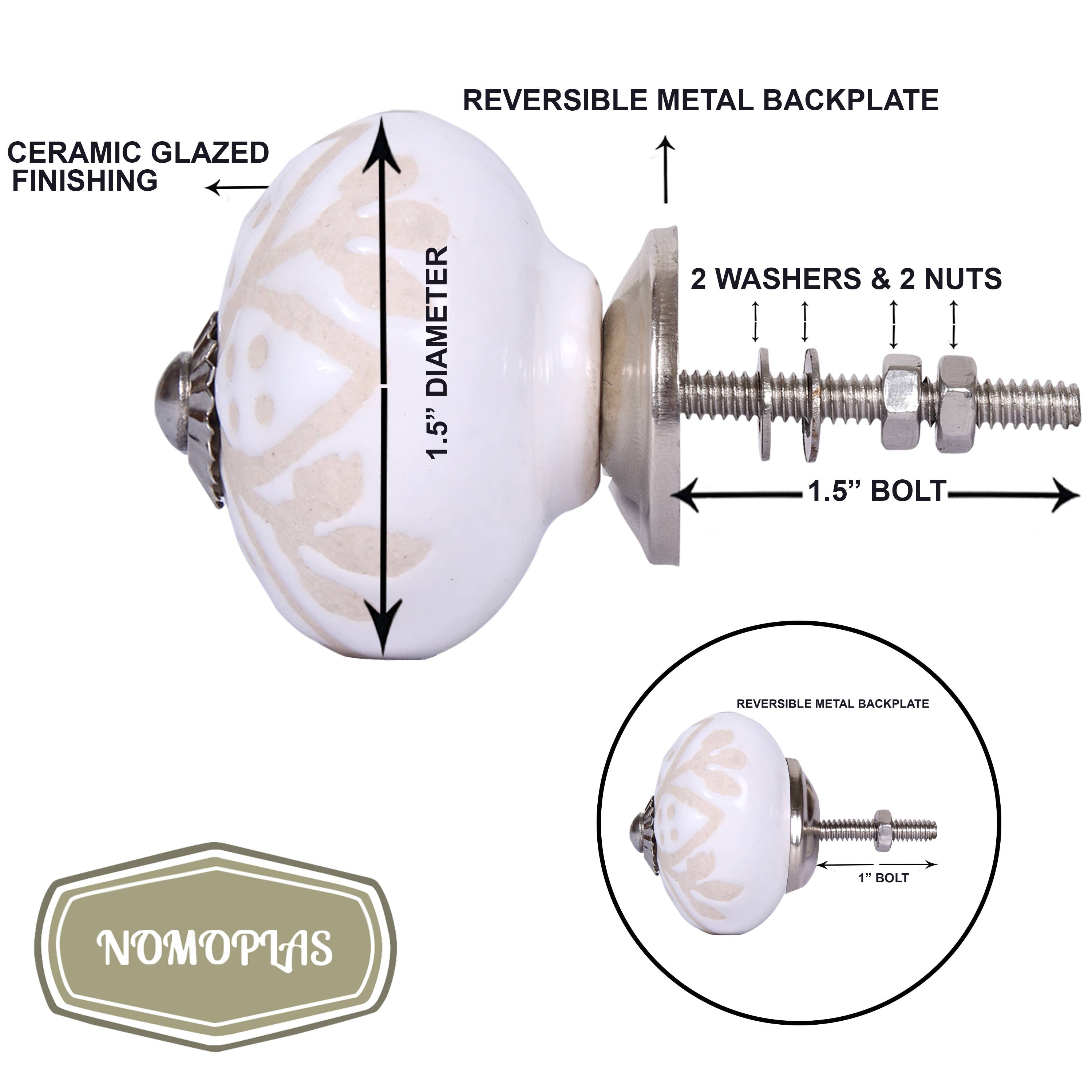 LuxeDesigns Co LLC - Wholesale Knob/Pull - 12 Ceramic Cabinet Knobs Pulls for Kitchen Dresser Bathroom6