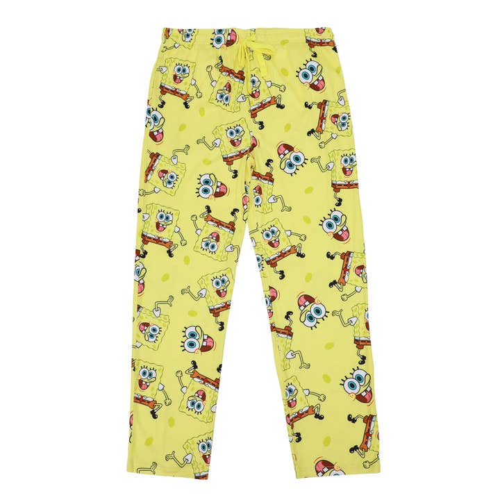 Men's Adult Yellow SpongeBob SquarePants Sleep Pants for wholesale by Bioworld Merchandising