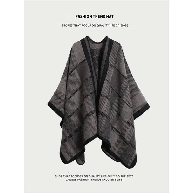 SueSilkHK – wholesale Cape – Women's – Ethnic Style Women's Shawl, Thickened Cape Coat for Autumn and Winter, Travel Photography Split Cloak21