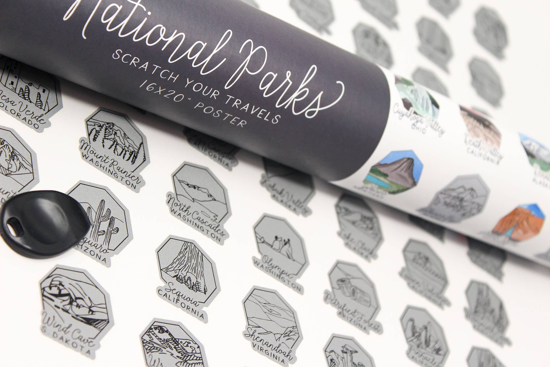 Suade - Wholesale Poster - 63 Park National Parks Bucket List Scratch Poster1