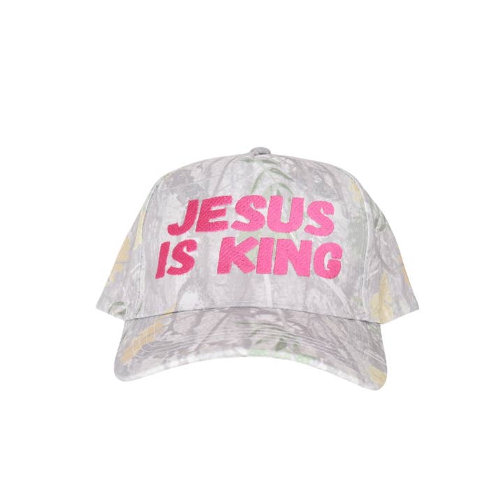 Stitch Your Style - Wholesale Trucker Hat - Women's - Jesus is King Embroidered Camo Trucker Hat2